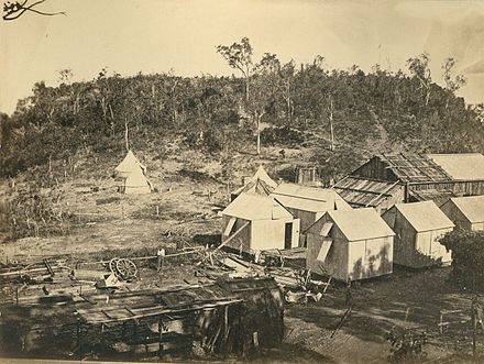 Goyder's survey camp Fort Hill 1870.jpg