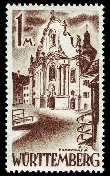 File:Fr. Zone Württemberg 1947 13 Kloster Zwiefalten.jpg