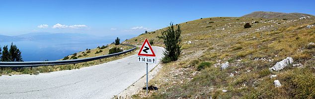 Galičica mountains - road from Trpejca village to mountain pass Baba