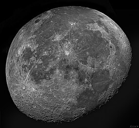 Gibbous moon by Michael S. Adler