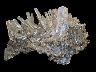 Crystal step of Gypsum (Calcium sulfate, Ca[SO4] • 2 H2O)