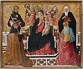 Girolamo di Benvenuto di Giovanni del Guasta - Madonna and Child with Saints Nicholas of Tolentino, Monica, Augustine, and John the Evangelist - 1927.206 - Fogg Museum.jpg