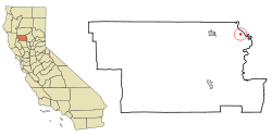 Location in Glenn County and the state of California