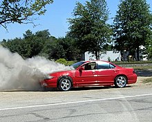 A car fire. Goshen Burning Car.jpg