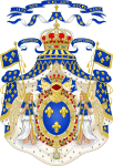 A cloud compartment in the coat of arms of the Kingdom of France.