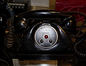 Gray Audograph handset Gray PhonAudograph dictation phone - Telephone Museum - Waltham, Massachusetts - DSC08226.jpg