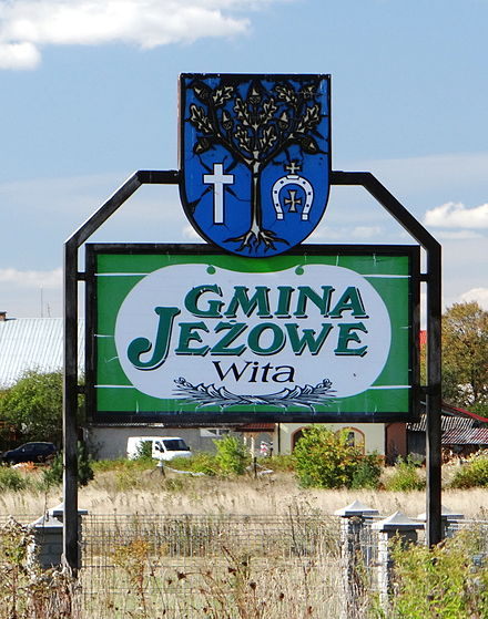 "Welcome to Gmina Jeżowe" in Groble
