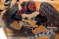 Group of the Inscribed Amphorai - horsemen - Atalante wrestling Peleus - Zeus fighting Typhon - animal frieze - München AS 596 - 19