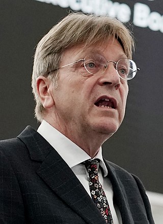 <span class="mw-page-title-main">Guy Verhofstadt</span> Prime Minister of Belgium from 1999 to 2008