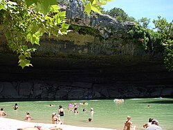 Hamilton Pool Preserve - one of the many lush areas in Central Texas