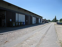 Ehemaliger Lager­schuppen der Inselbahn Fehmarn in Landkirchen