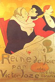 Reine de joie (Regina bucuriei), ilustrare de copertă de carte de Henri de Toulouse-Lautrec (1892) despre o prostituată din Paris