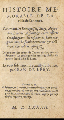 Image illustrative de l’article Histoire mémorable du siège de Sancerre