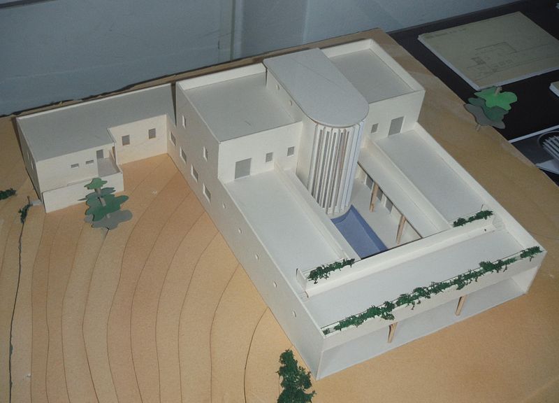 קובץ:Home of Chaim Weizmann, Architectural Model, Top View.jpg