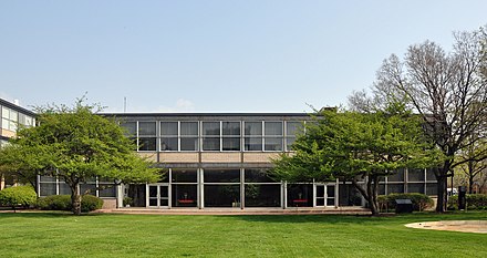 Perlstein Hall: one of the campus buildings designed by Ludwig Mies van der Rohe