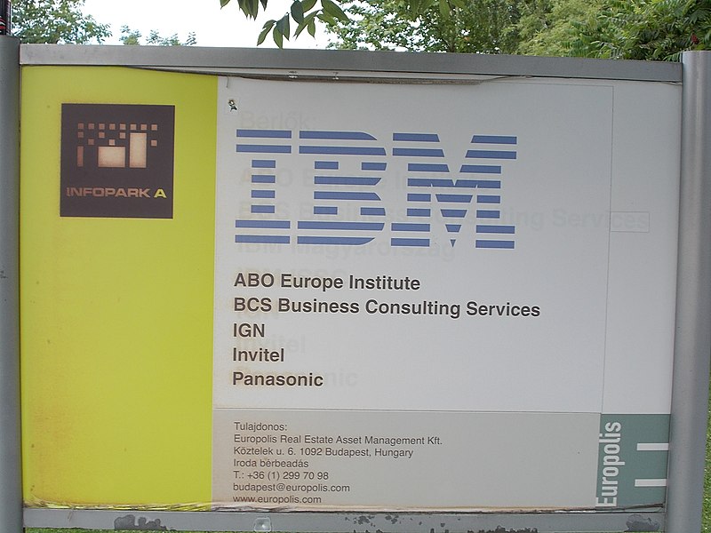 File:Infopark IBM building, sign, 2016 Budapest.jpg