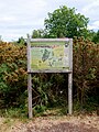 Information board on an area of heathland in Keston Common at Keston.