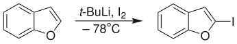 Iodination of benzofuran.svg