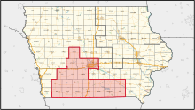 Description de l'image Iowa's 3rd congressional district (since 2023).svg.