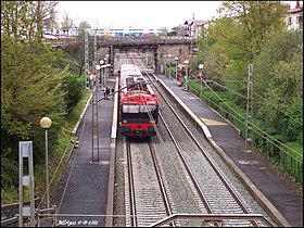 Les quais et les voies de la gare de Ventas de Irun