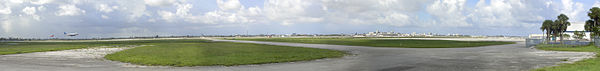 Panorama of Palm Beach International Airport from what was the 391st Bomb Group Restaurant off of Southern Boulevard