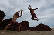 Kalaripayat stick-fighting Kalaripayattu.jpg