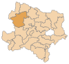 Lage des Bezirkes Zwettl in Niederösterreich