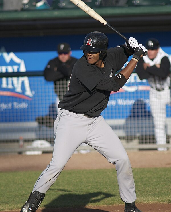 Jansen batting for the Great Lakes Loons in 2008