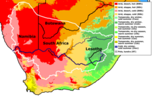 Die Klimabedingungen im Einzugsgebiet des Oranje und des Vaal