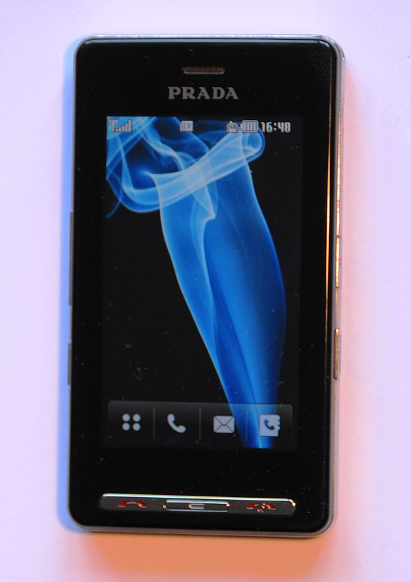 The LG Prada with a large capacitive touchscreen introduced in 2006