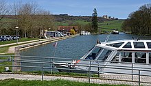 Vandenesse-en-Auxois'deki Burgundy kanalı.