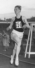 Der Titelverteidiger und Olympiazweite von 1948 Lennart Strand erreichte diesmal nicht das Ziel