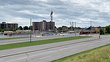 Lincoln Fields station during LRT Stage 2 construction (July 2021) Lincoln Fields construction mosbo6.jpg