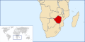 Location of Zimbabwe in Africa