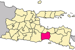 Het regentschap Lumajang de Indonesische provincie Oost-Java