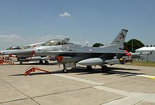 An F-16C fighter of the Turkish Air Force, produced by Turkish Aerospace Industries Lockheed Martin F-16C Fighting Falcon, Turkey - Air Force JP7136173.jpg