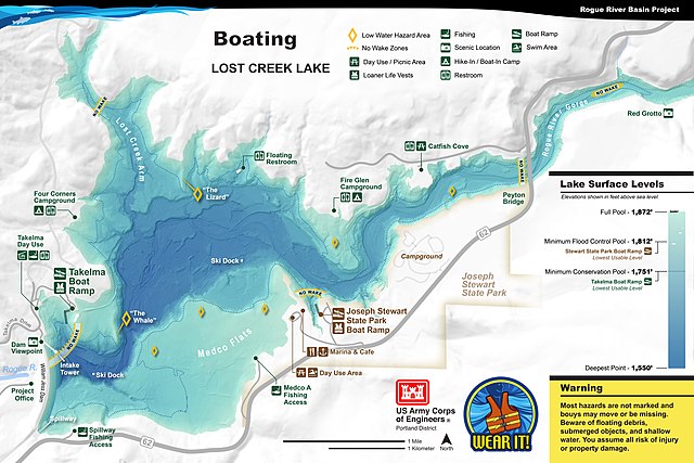 Boating Map of Lost Creek Lake