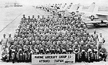 Personnel of MAG-11 at NAS Atsugi, Japan, September 1960. MAG-11 MCAS Iwakuni NAN11-60.jpg