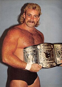 Magnum T. A. as Mid-South North American Heavyweight Champion in 1984. Magnum TA, 1984.jpg