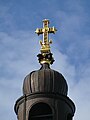 Mainz - Neustadt - Christuskirche - goldenes Kreuz auf der Kuppel
