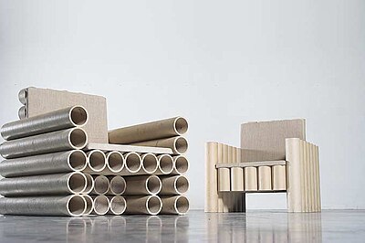 Manfred kielnhofer contemporary art design paper tube chair.jpg