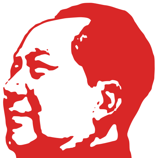 File:Mao Zedong in Red.svg