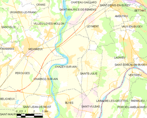 Poziția localității Chazey-sur-Ain