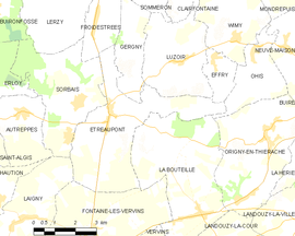 Mapa obce Étréaupont