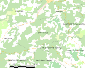 Poziția localității Saint-Basile