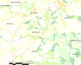 Mapa obce Saint-Eloy