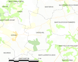 Mapa obce Castelviel
