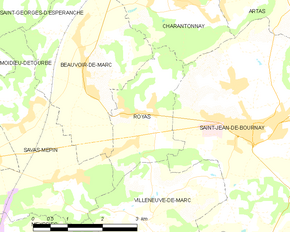 Poziția localității Royas