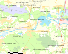 Mapa obce Pont-Sainte-Maxence