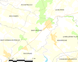 Mapa obce Saint-Prouant